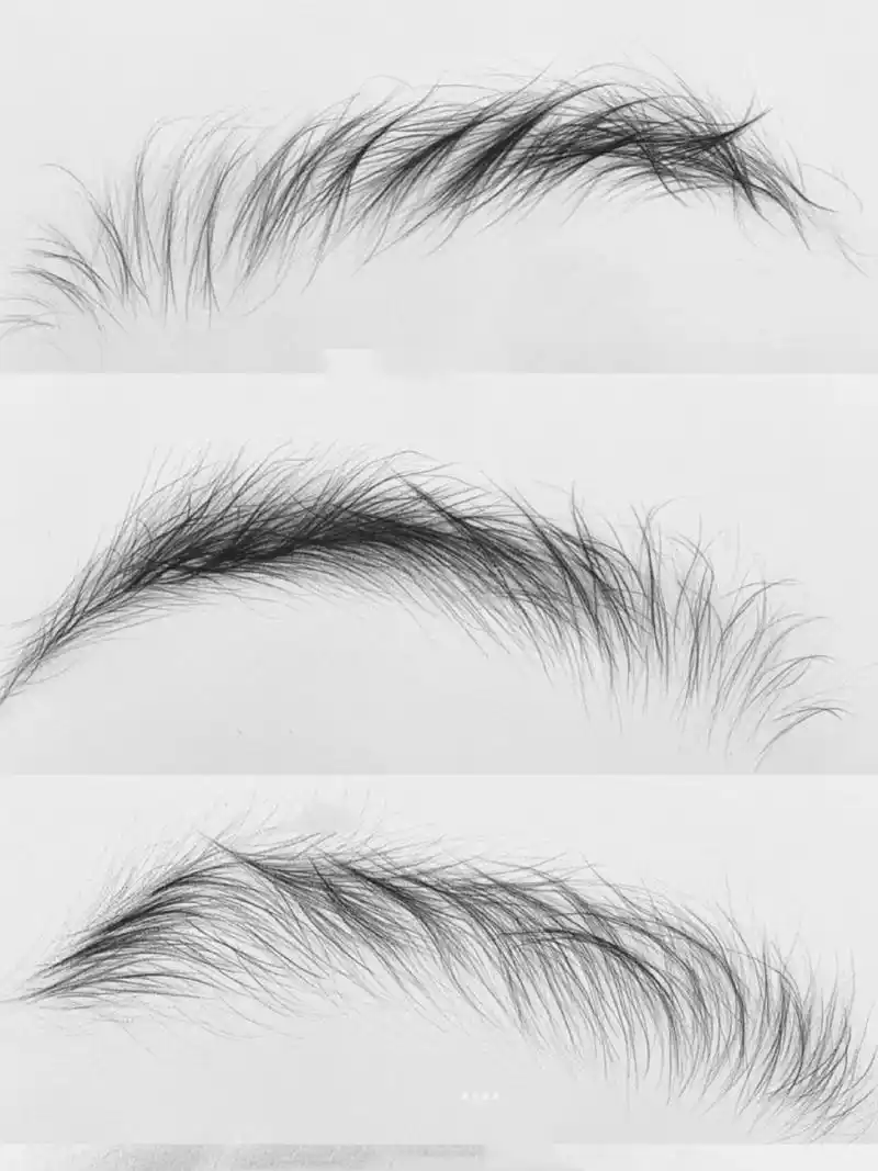 素描野生眉合集 9799速收藏 所有的线条大师都是会画一手素描眉的