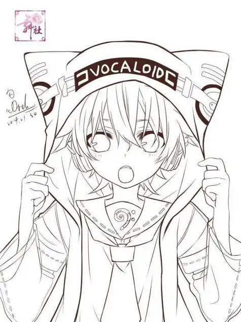 二次元萌画简笔画教程