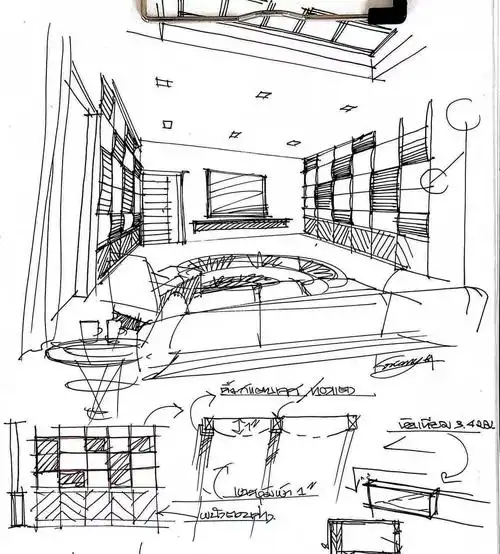 手绘方案设计草图练习!-建e网设计资讯-室内设计行业头条资讯新闻网站