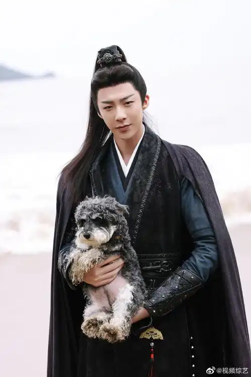 刘宇宁520随拍囿 呆米与经纪人刘宇宁海边默契六连拍好可爱啊