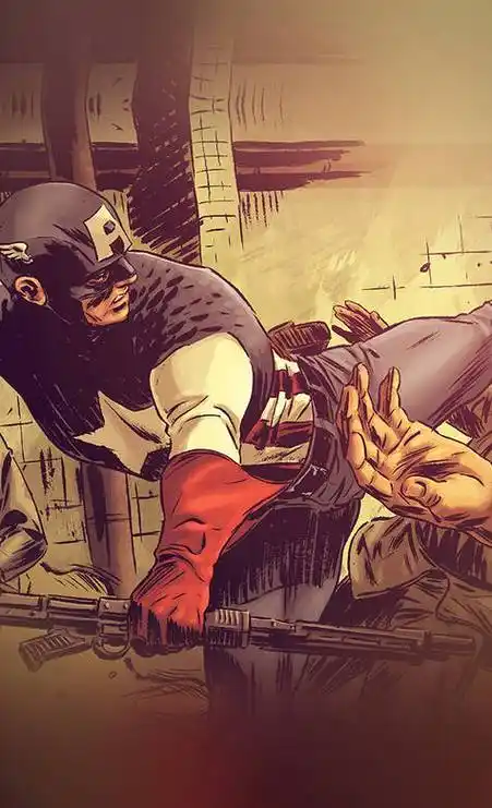 美国队长漫画手绘壁纸