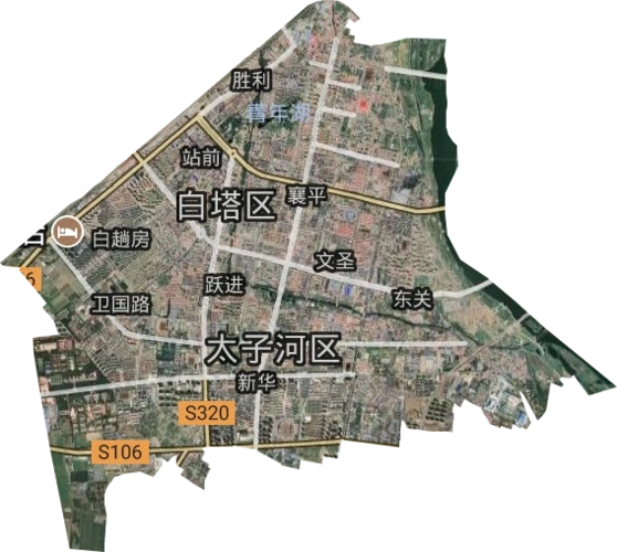 白塔区高清地形地图