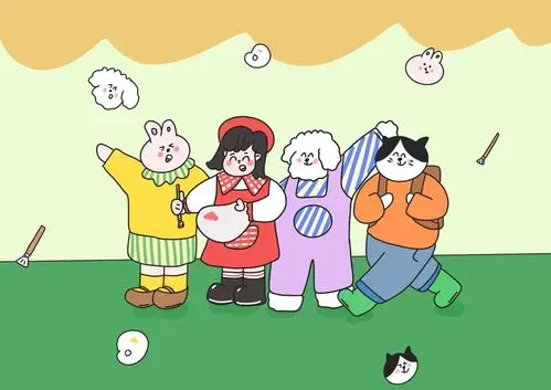 可爱卡通插画高清电脑桌面壁纸