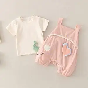 婴儿周岁背带裤套装