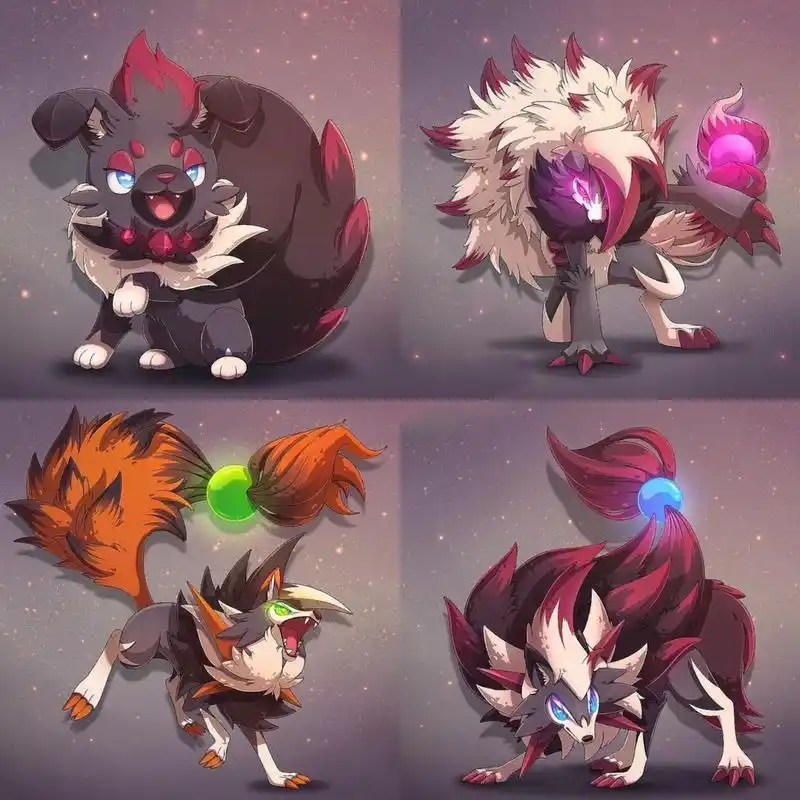 宝可梦 合体系列(七)岩狗狗x索罗亚篇 今天来更新岩狗狗x索罗亚的合体