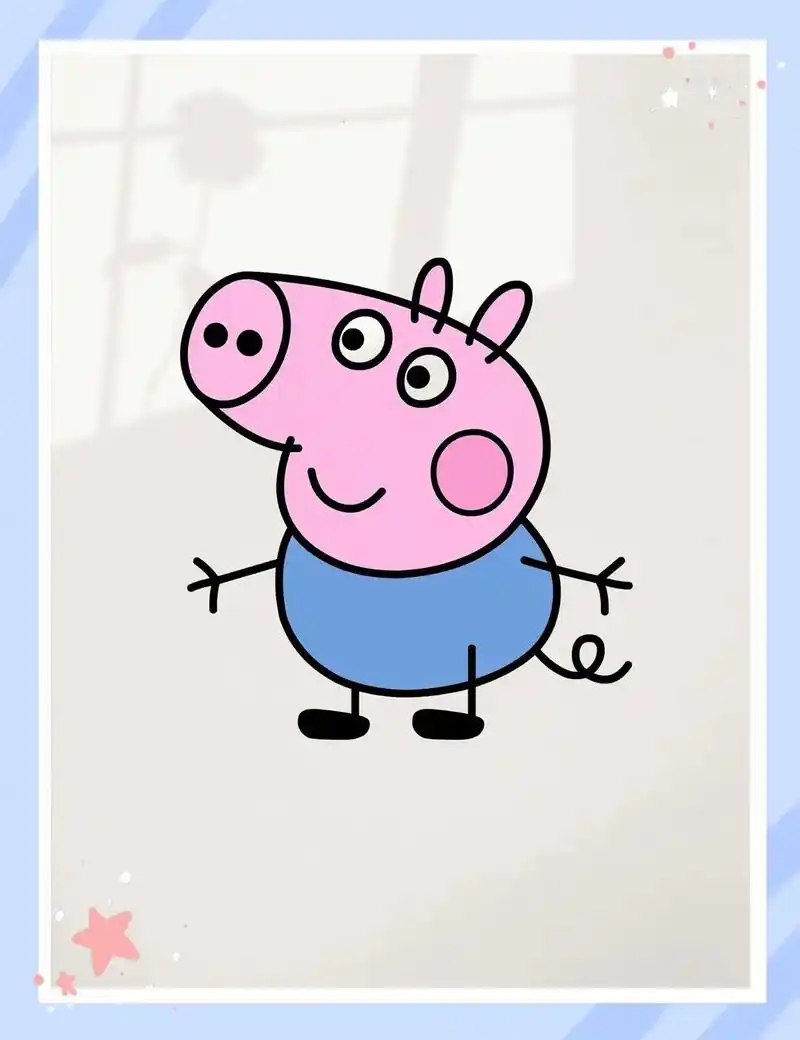 画一个小猪乔治简笔画.第一步,画一个吹风机 第二步,添加两个 - 抖音