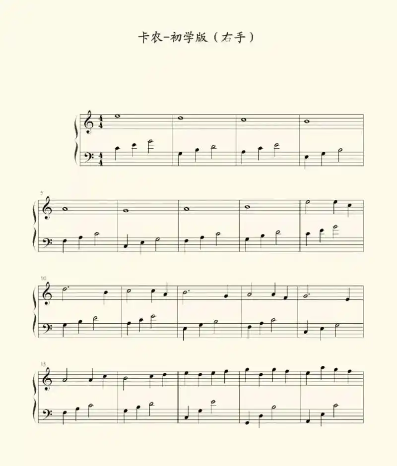 热门推荐 #钢琴谱 #简易钢琴 今天推送《卡农》简易版,初 - 抖音