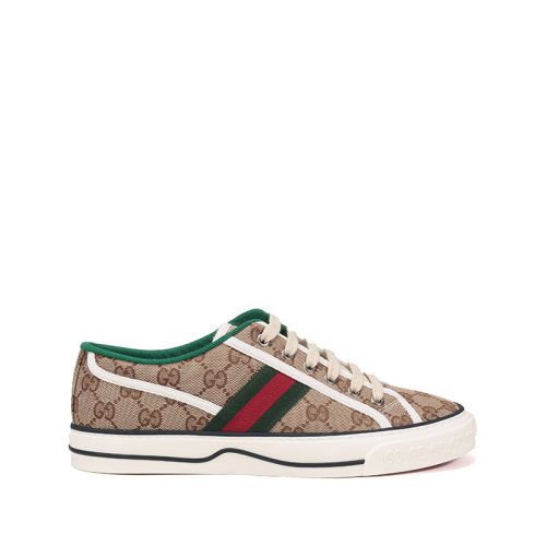 【国内现货】gucci/古驰 男士tennis 1977系列织物系带休闲运动鞋板鞋