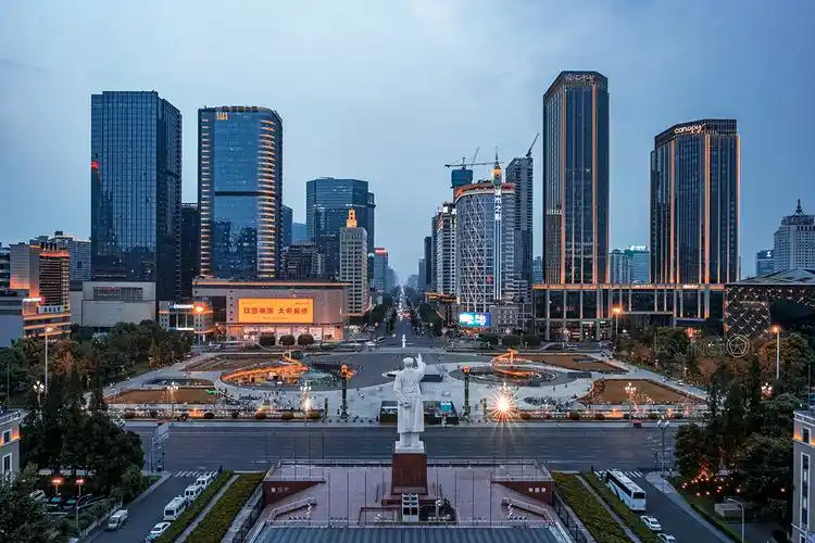 《天府广场》 - 蓝镜头 - 图虫