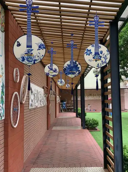 其它 关于国风环创方案 写美篇一楼, 以"清"为主题 主色调:蓝色  素材