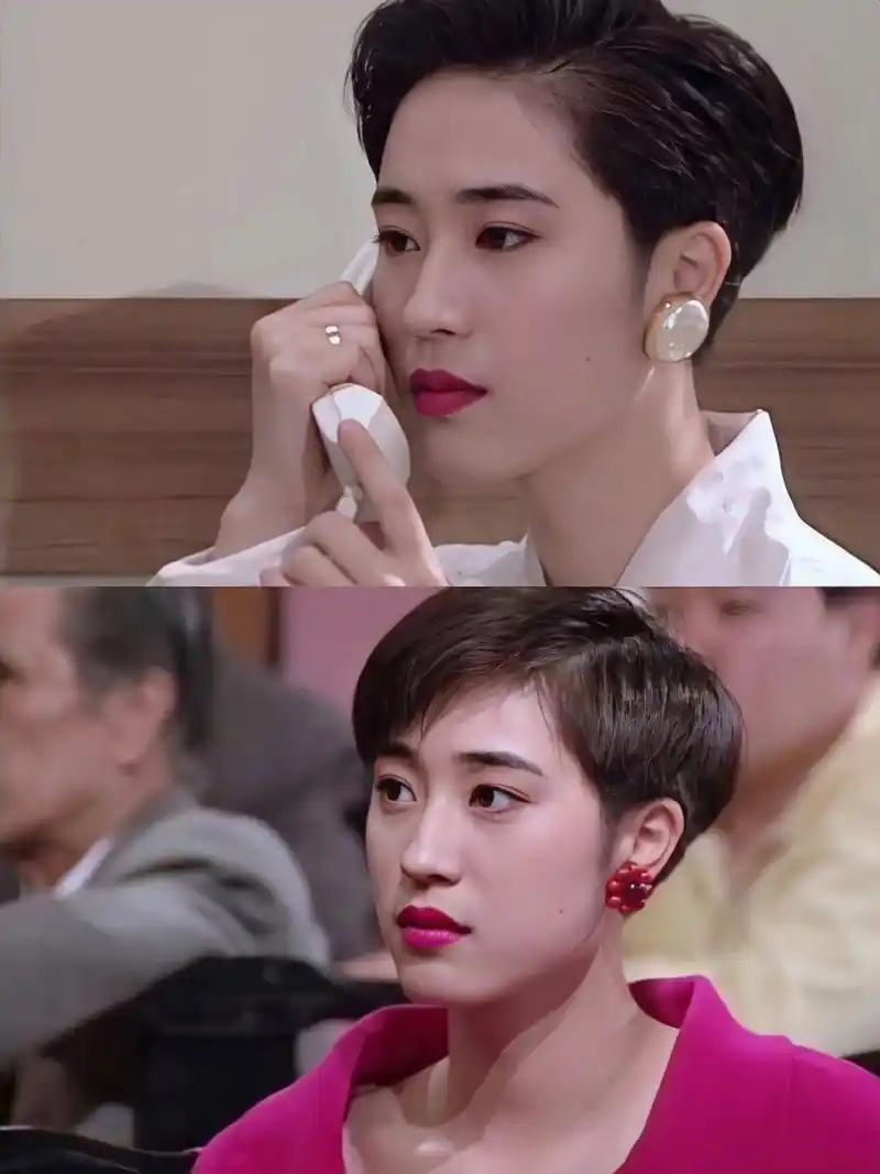 90年代tvb陈法蓉7715又飒又美短发营造思路 陈法蓉monica chan