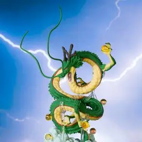 新手村七龙珠召唤神龙地球许愿机手办桌面龙神gk绿色神龙摆件