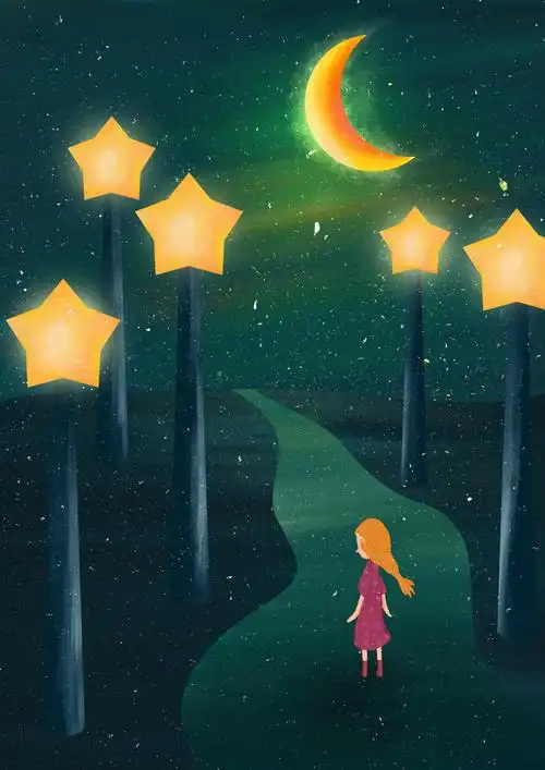 安静的夜晚治愈系海报