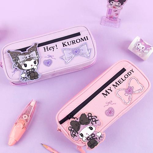 三丽鸥趣味笔袋库洛米笔袋大容量多层女孩笔袋文具盒ins日系女生小