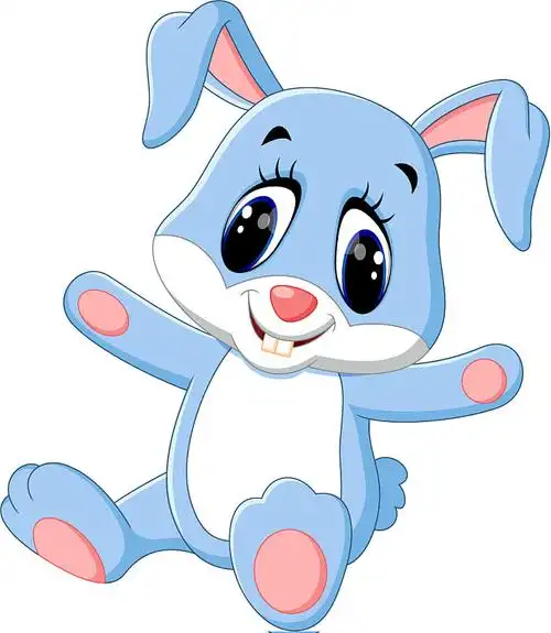 可爱的卡通兔子