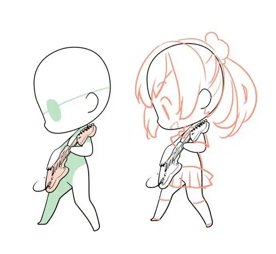 q版小人弹吉他作者p站画师季月エル