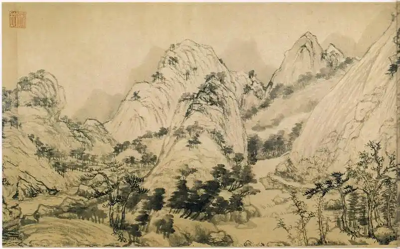 点击查看高清大图 - 元黄公望《富春山居图》长卷 - 伴月轩主 - 伴月