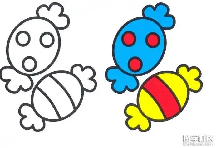 幼儿园简笔画涂色