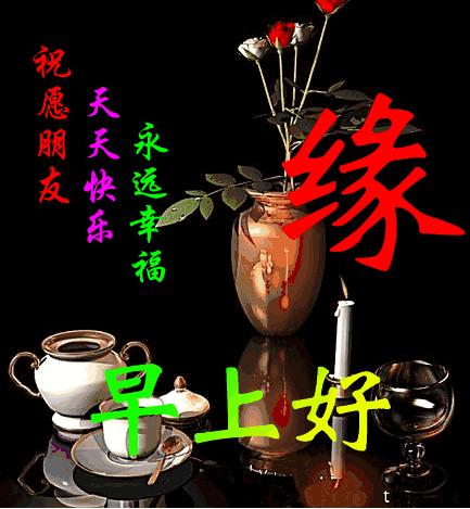 早上好问候语动态表情图片