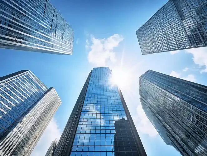 的cbd城市写字楼房子仰视图房子高楼大厦房屋居住房地产摩天大楼都市