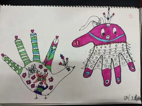《手指添画》美术 一年级1801班