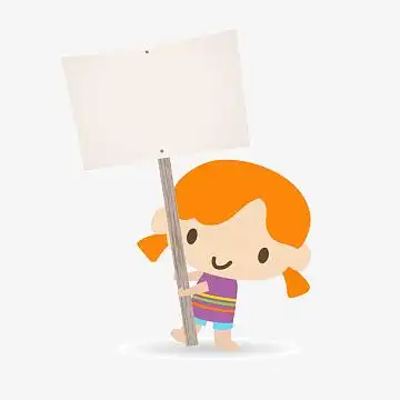 举牌的女孩人物设计