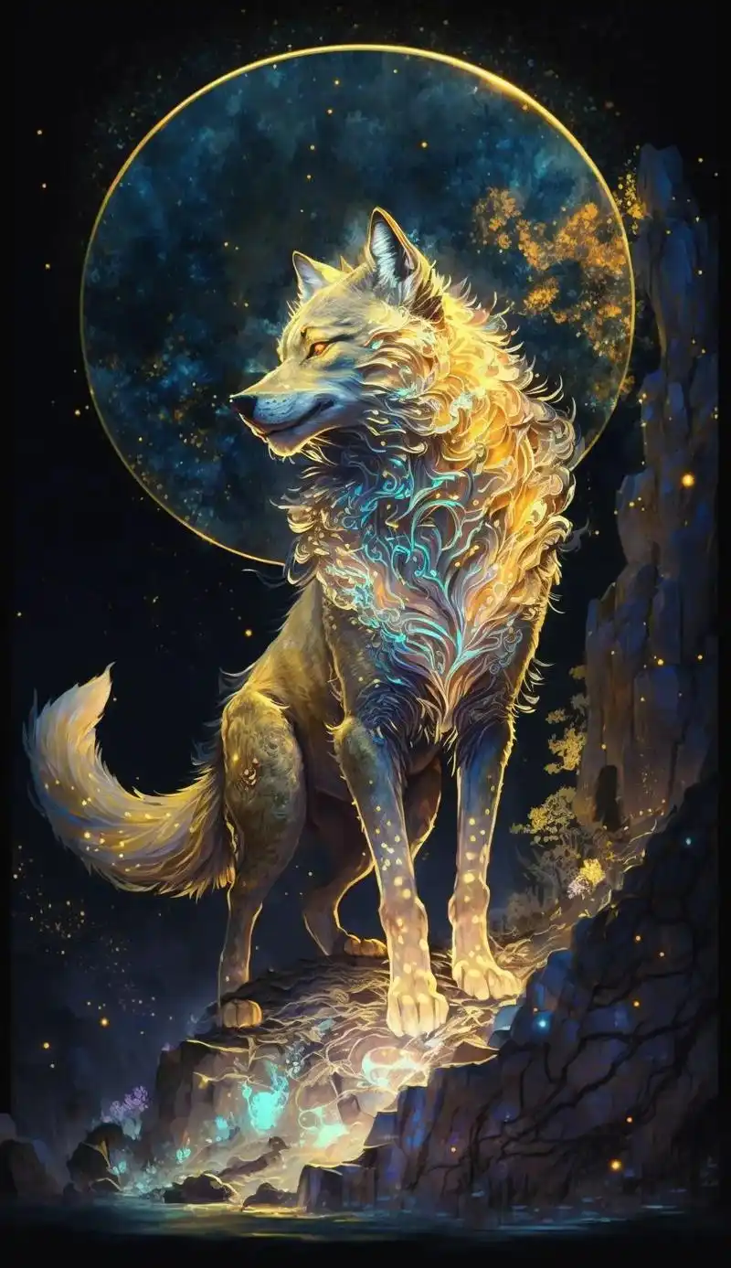 图文伙伴计划 #ai绘画#壁纸 #狼 - 抖音