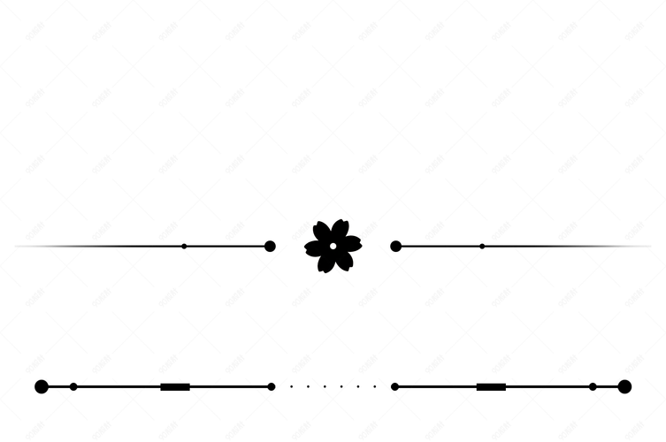 简约黑白装饰分割几何线条