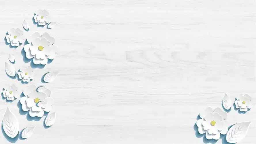 唯美小清新3d立体花卉工作报告ppt模板清雅淡雅花儿花朵文艺课件6pptx