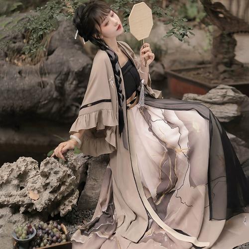 女改良长褙子日常古风长干寺齐腰襦裙古装 全套秋 - 女装/女士精品