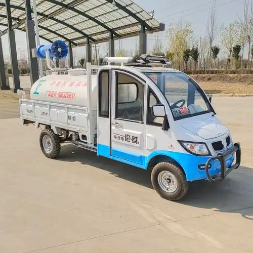 新能电动四轮雾炮洒水车适用于小区养殖消毒车