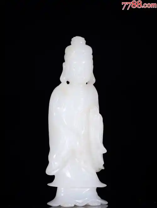 和田玉观音立像