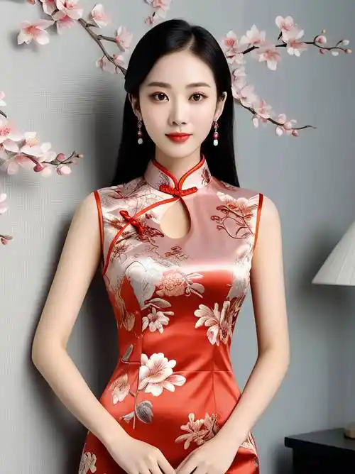 旗袍的色彩,或淡雅如水墨,或浓烈如烈焰,都如同那古时的佳人,各有各的