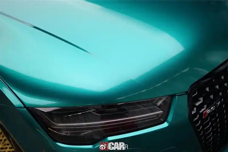 audirs7高亮祖母绿改色两天时间光速施工效率与品质同行