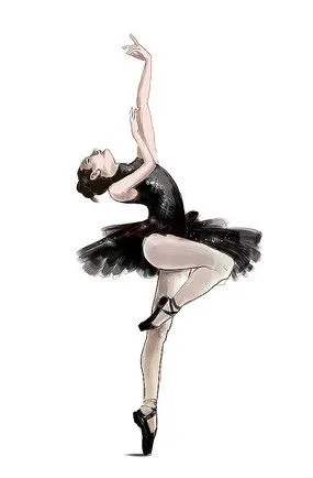 芭蕾舞演员手绘插画