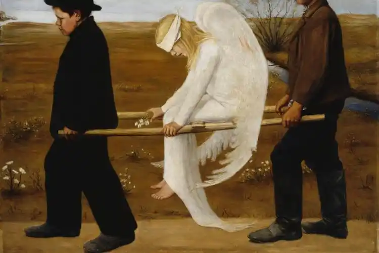 受伤的天使thewoundedangelhaavoittunutenkelihugosimberg油画作品