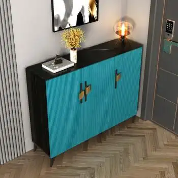 新款2020大容量鞋柜家用门口简约现代入户玄关网红阳台储物柜 祖母绿