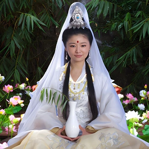 古装汉服观音菩萨服装妈祖服装林心如同款白色观音服装演出服女装