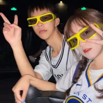 ins个性混网魅力真人气质情头一对两张