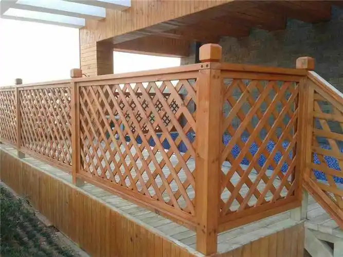 供应防腐木河道护栏景区户外木围栏耐腐蚀强造型美观可定制