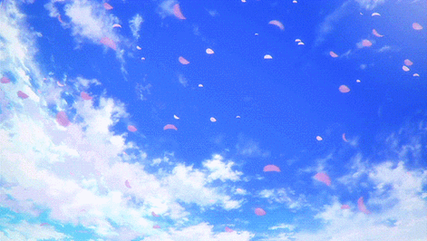 天空花瓣飞舞唯美gif动图_动态图_表情包下载_soogif