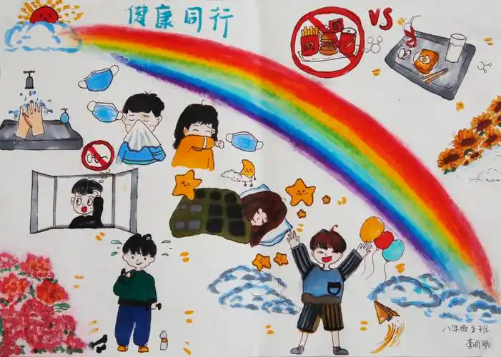 我青春,我健康——聊城市实验中学举行"健康"主题绘画比赛