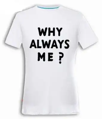 osyeegel 善衣者行 巴洛特利体血衫男t衫 why always me男士短袖t恤