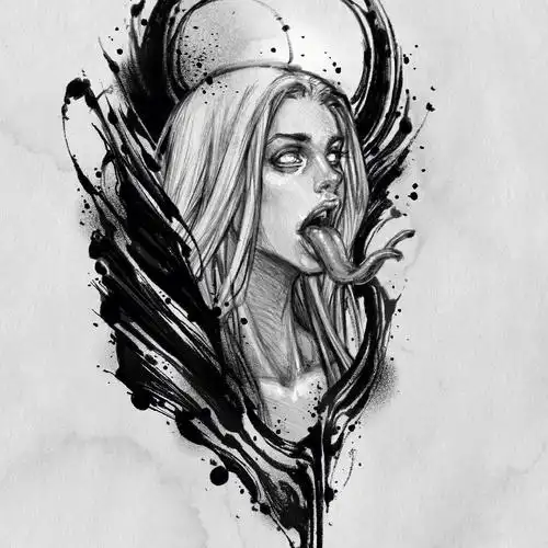 暗黑系人物纹身手稿系列又来了