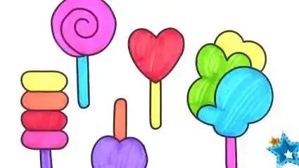 糖果简笔画 糖果简笔画彩色可爱