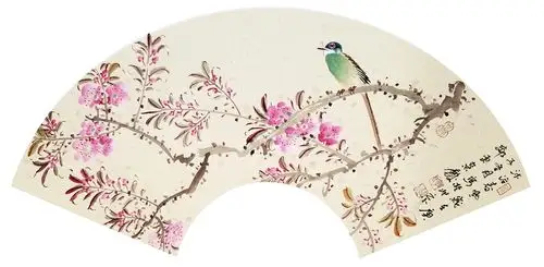 百福迎新-中国名家扇面展之花香四季【花鸟篇】 之四