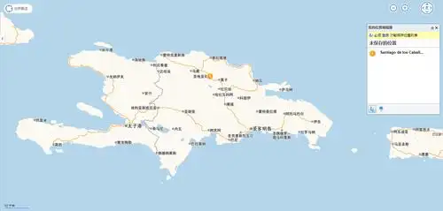 起义爆发地点圣地亚哥位于多米尼加的位置