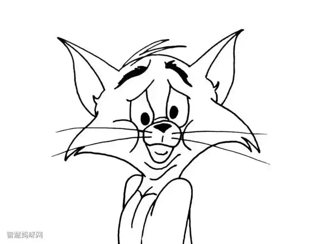 汤姆猫简笔画图片