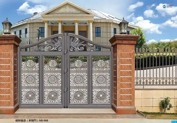 铝艺大门 - 招财进宝(平开门)nb-968