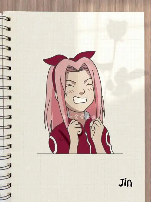 火影忍者简笔画教程3春野樱小樱